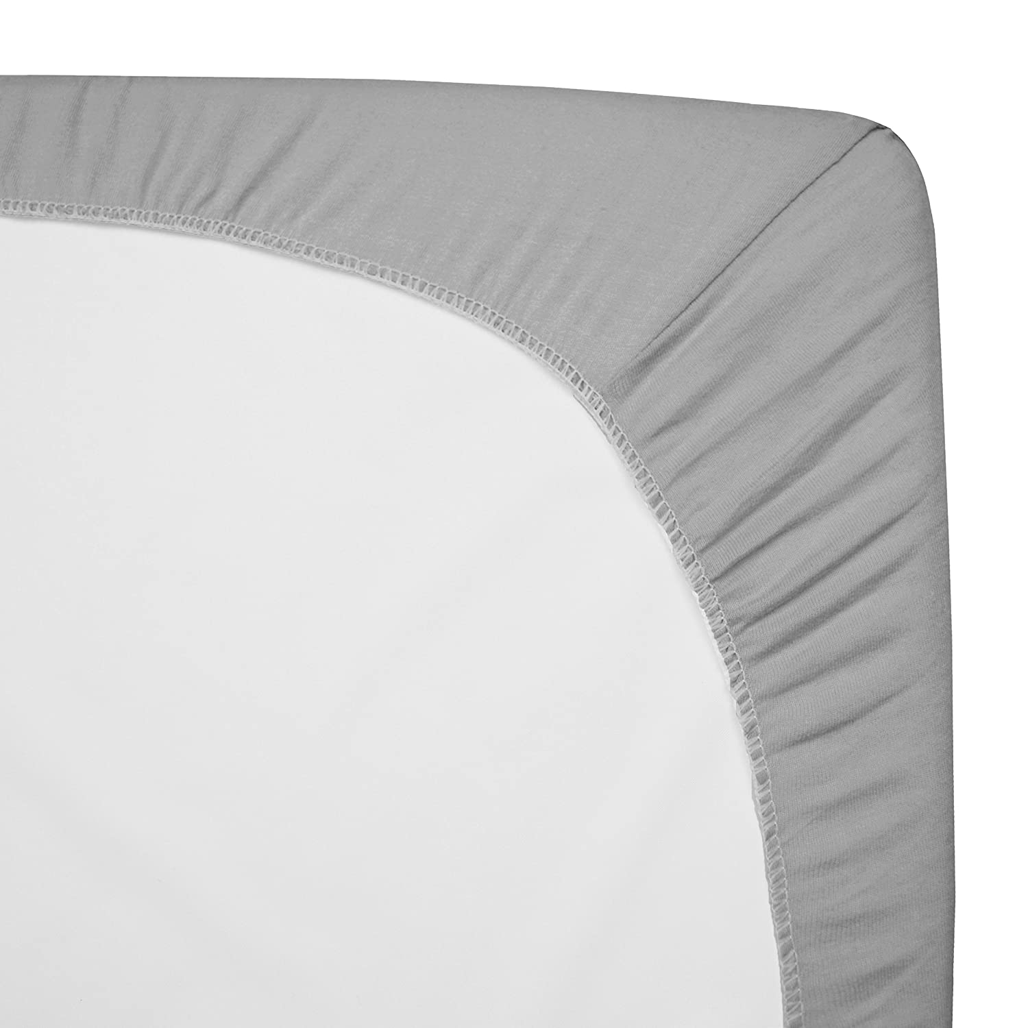 American Baby Company 15" x 33" Fitted Bassinet Sheet, 100% Natural Cotton Jersey Knit, Grey, Soft Breathable, for Boys and Girls(Pack of 1) - Image 4